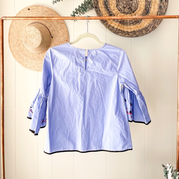 Cover Story Indigo Bell Sleeve Blouse - Picture 4 of 4